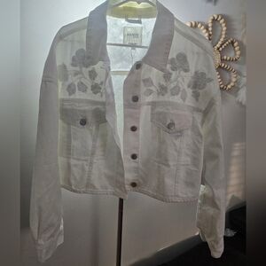 Kensie White Floral Women's Jacket